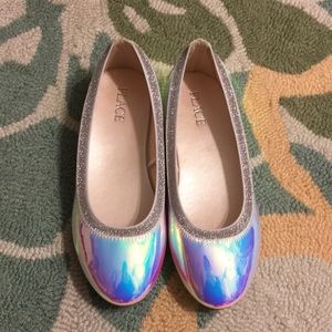 Iridescent girls flats. Never worn.
